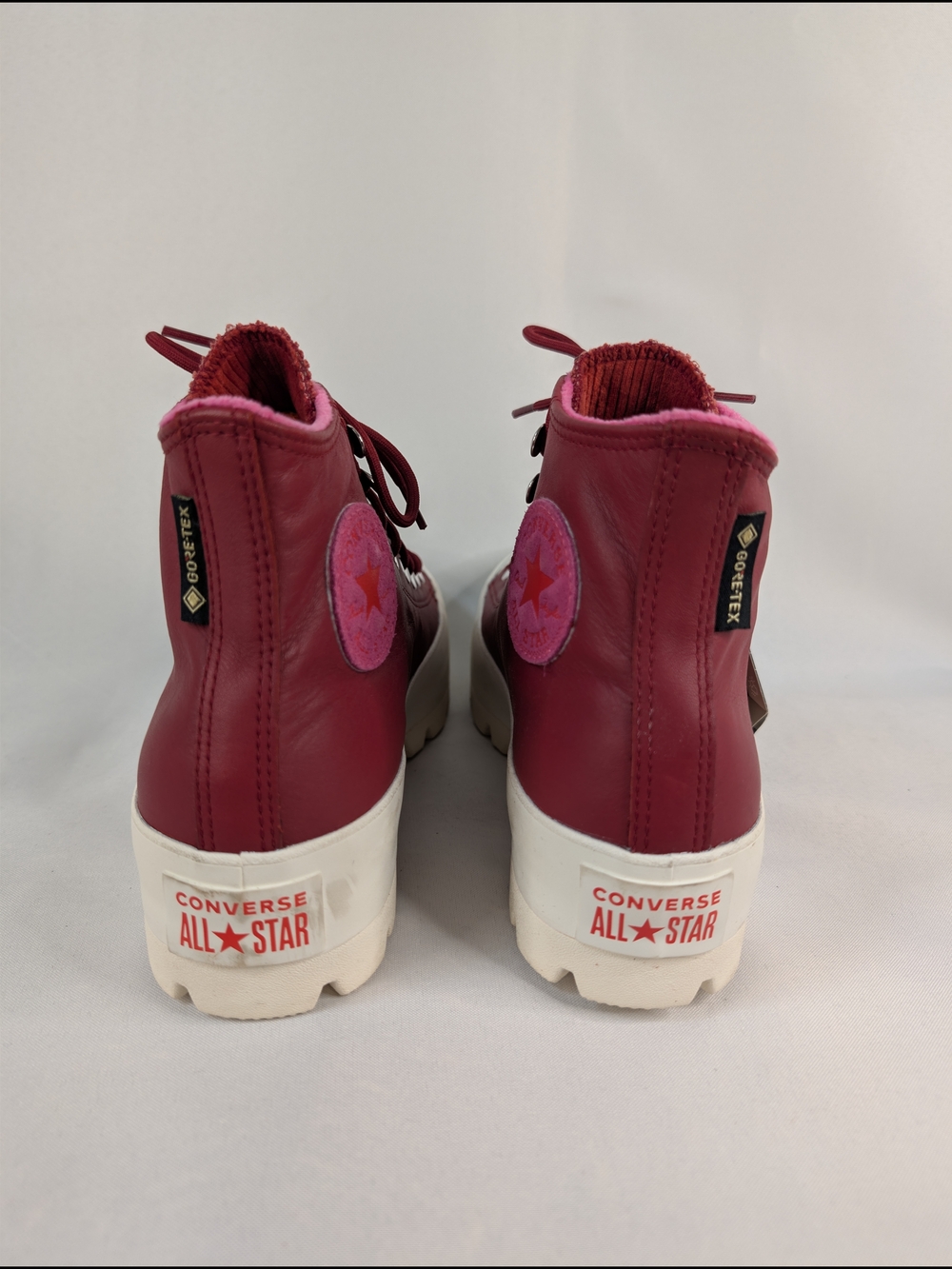 Converse Chuck Lugged Winter Gore-Tex Burgundy Leather Boot Womens Size 9 - Picture 6 of 11